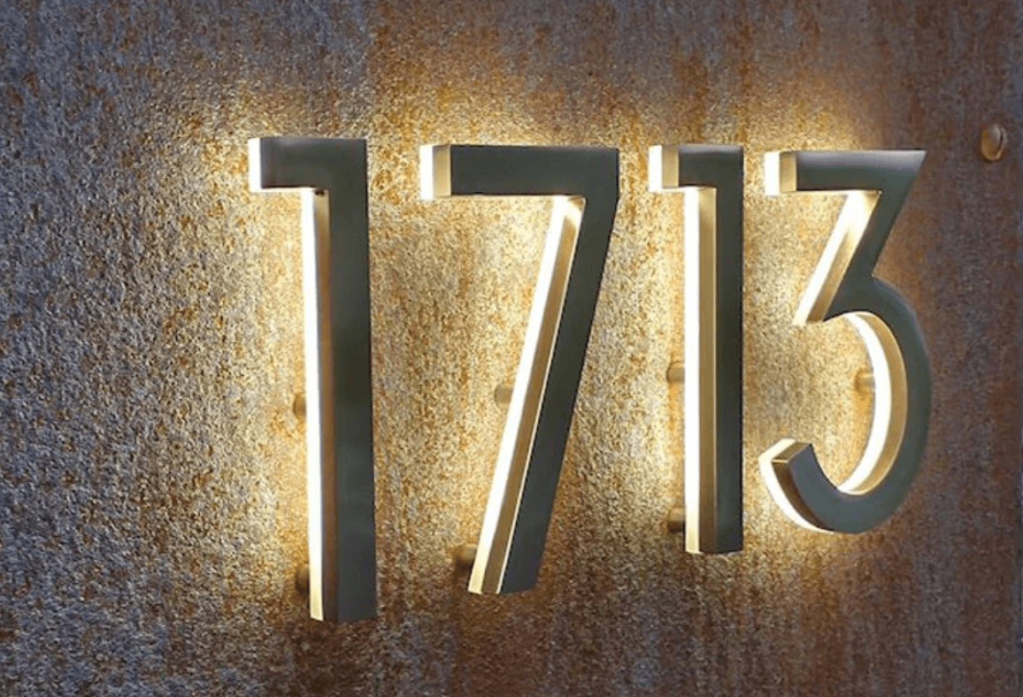 Backlit House Numbers